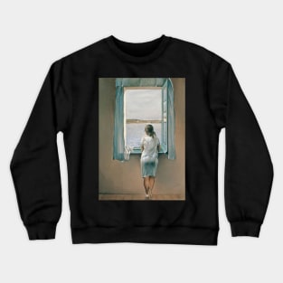 Painting Young Woman at a Window Salvador Dali T-Shirt T-Shirt Crewneck Sweatshirt